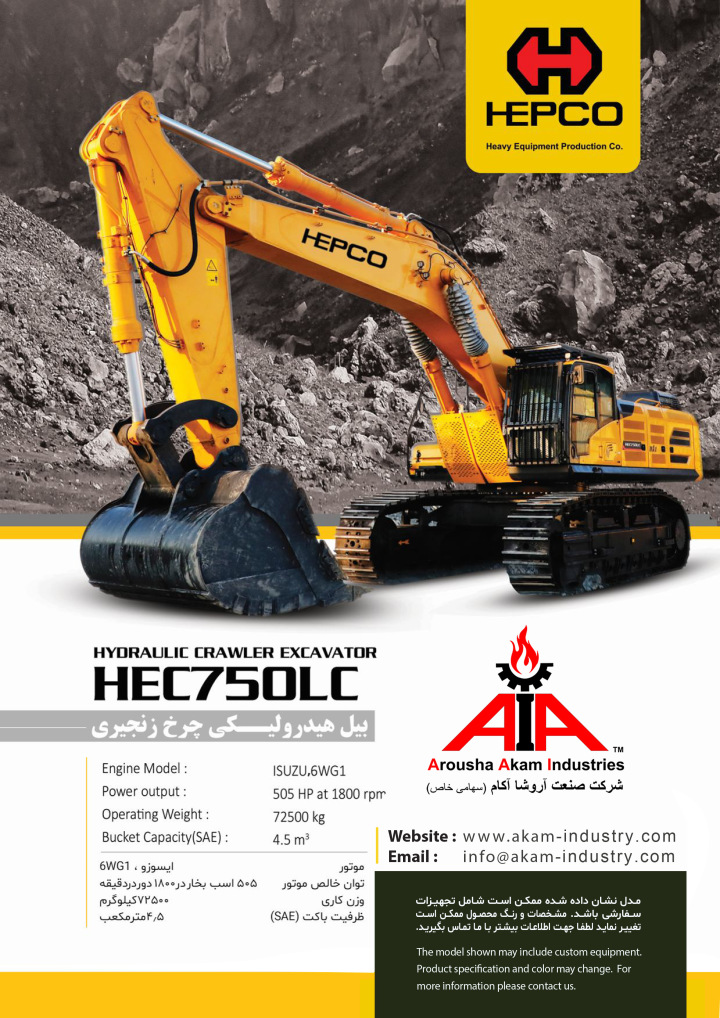 ماشین آلات هپکو Hepco - شرکت صنعت آروشا آکام